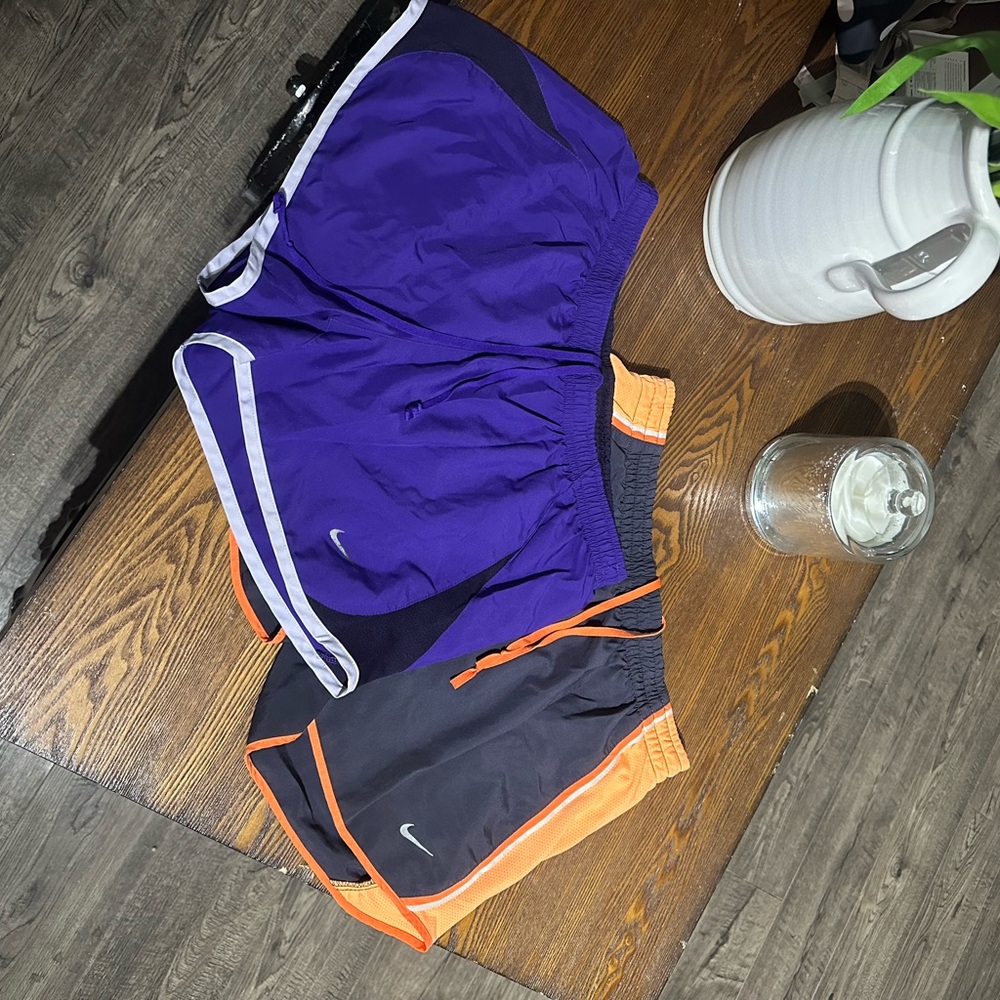 Nike Purple and Orange Shorts Set